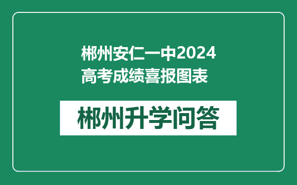 郴州安仁一中2024高考成绩喜报图表