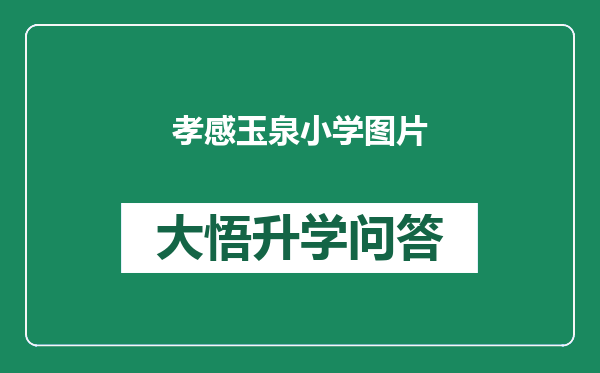 孝感玉泉小学图片