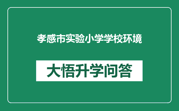 孝感市实验小学学校环境