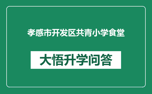 孝感市开发区共青小学食堂