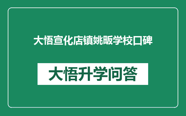 大悟宣化店镇姚畈学校口碑