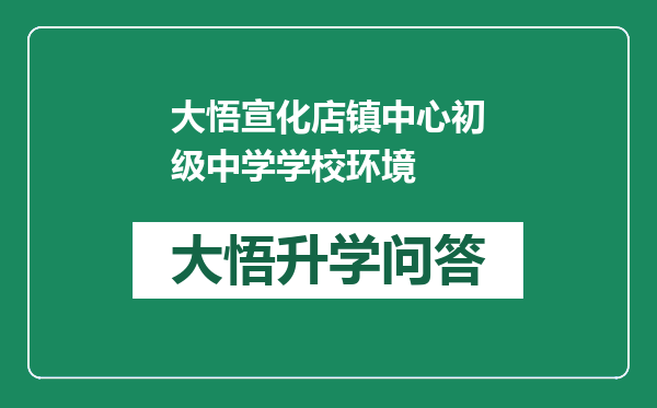 大悟宣化店镇中心初级中学学校环境