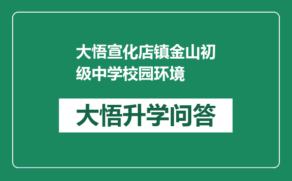 大悟宣化店镇金山初级中学校园环境