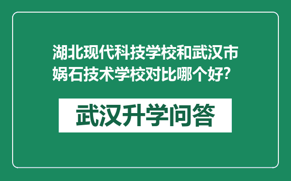 湖北现代科技学校和武汉市娲石技术学校对比哪个好？