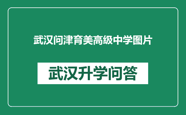 武汉问津育美高级中学图片