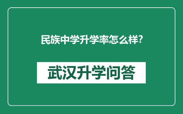 民族中学升学率怎么样？