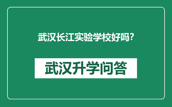 武汉长江实验学校好吗？