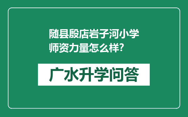 随县殷店岩子河小学师资力量怎么样？