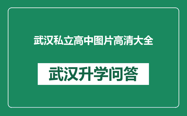 武汉私立高中图片高清大全