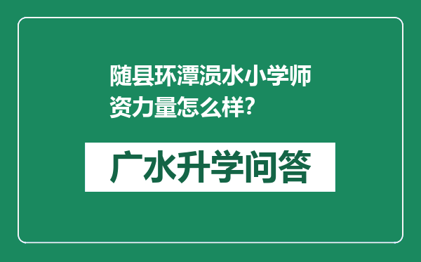 随县环潭涢水小学师资力量怎么样？