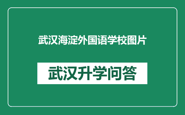 武汉海淀外国语学校图片