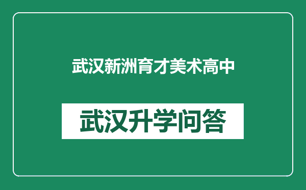 武汉新洲育才美术高中