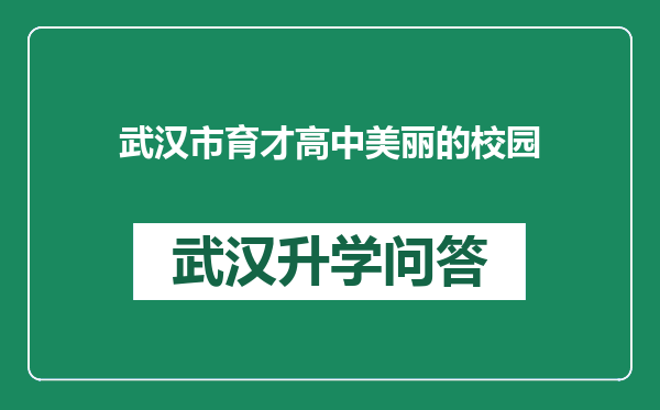 武汉市育才高中美丽的校园