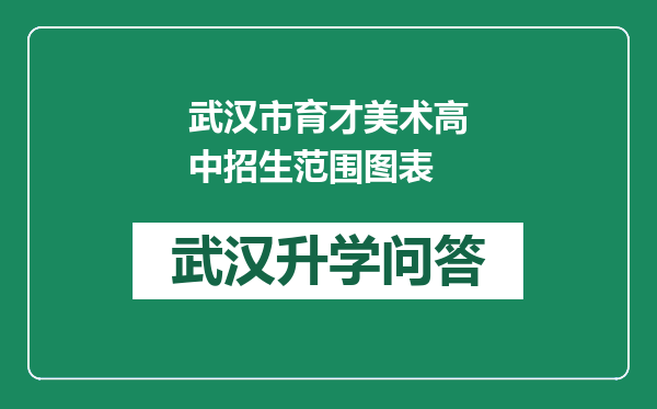 武汉市育才美术高中招生范围图表