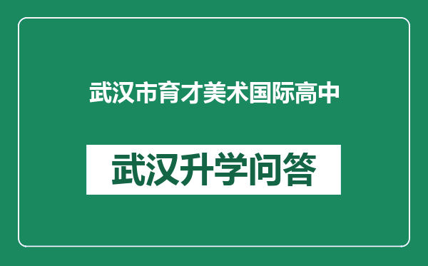 武汉市育才美术国际高中