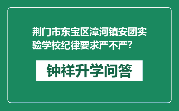 荆门市东宝区漳河镇安团实验学校纪律要求严不严？