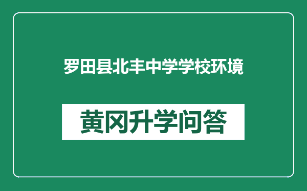 罗田县北丰中学学校环境