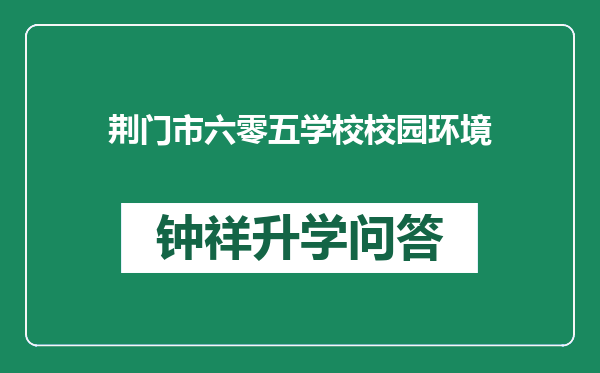 荆门市六零五学校校园环境