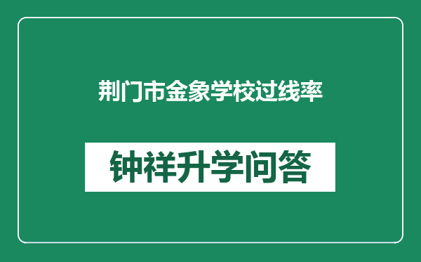 荆门市金象学校过线率