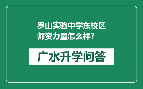 罗山实验中学东校区师资力量怎么样？