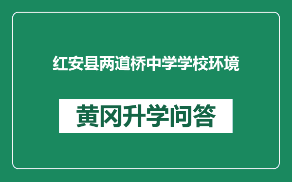 红安县两道桥中学学校环境