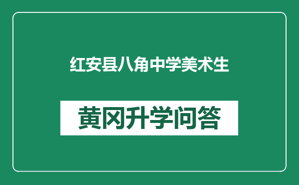 红安县八角中学美术生