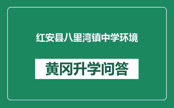 红安县八里湾镇中学环境