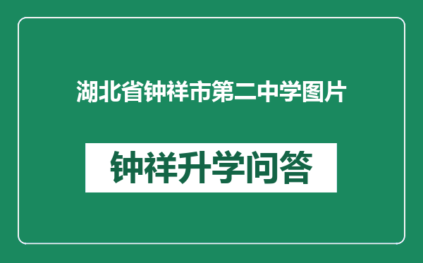 湖北省钟祥市第二中学图片