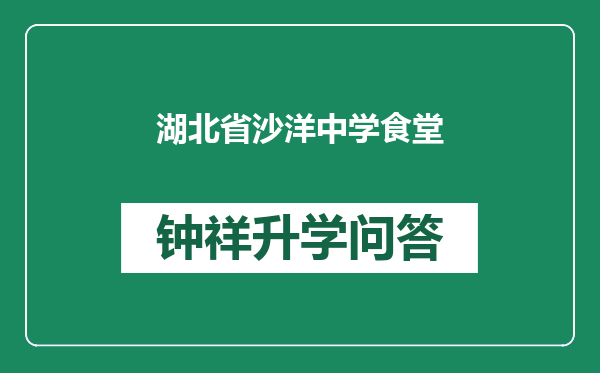 湖北省沙洋中学食堂