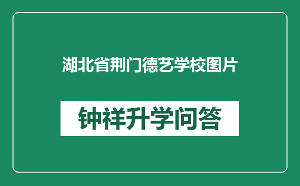 湖北省荆门德艺学校图片