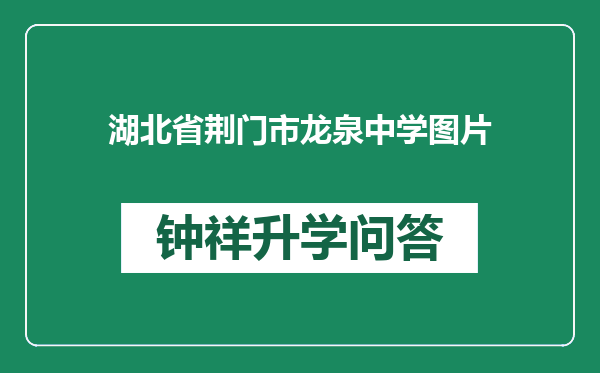 湖北省荆门市龙泉中学图片