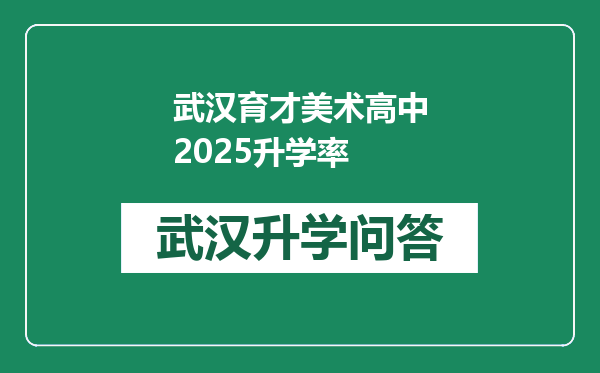 武汉育才美术高中2025升学率