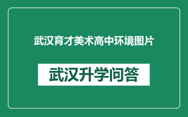 武汉育才美术高中环境图片