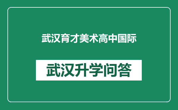 武汉育才美术高中国际