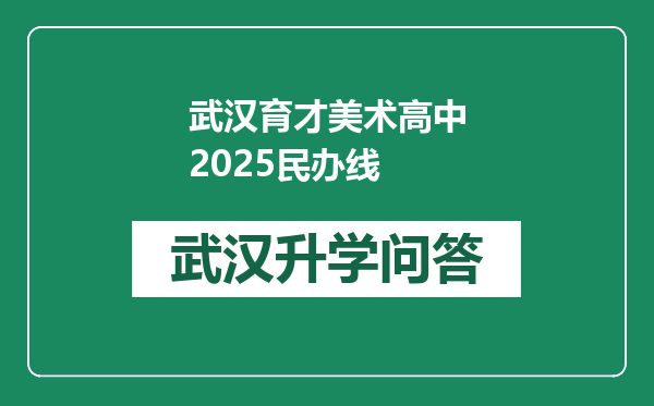 武汉育才美术高中2025民办线