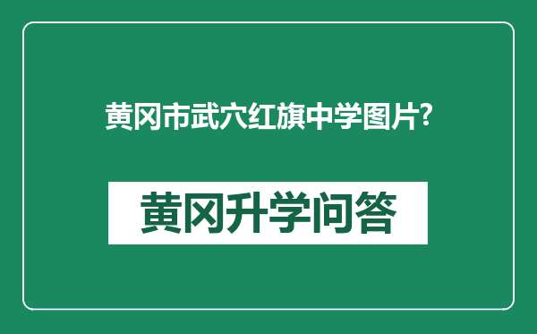 黄冈市武穴红旗中学图片?