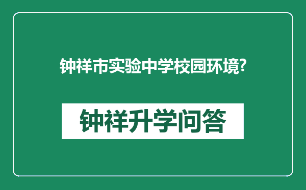 钟祥市实验中学校园环境?
