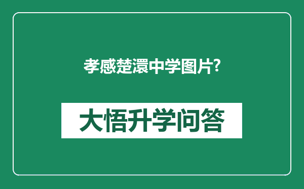 孝感楚澴中学图片?