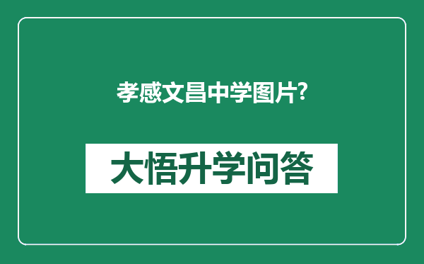 孝感文昌中学图片?