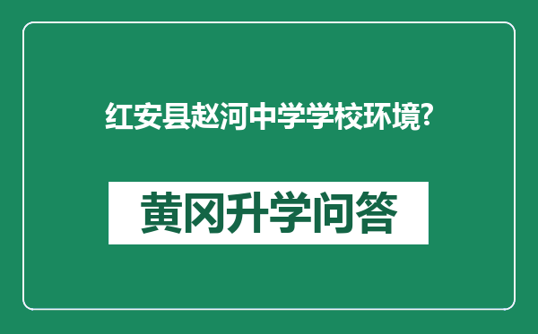 红安县赵河中学学校环境?